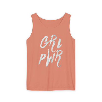 Empowering Girl Power Tank Top - Unisex Garment-Dyed Tee, Summer Vibes, Workout Shirt, Casual Fashion, Gift for Her