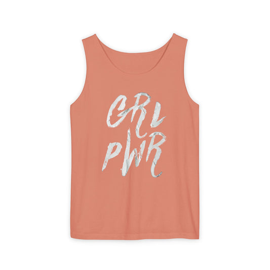 Empowering Girl Power Tank Top - Unisex Garment-Dyed Tee, Summer Vibes, Workout Shirt, Casual Fashion, Gift for Her