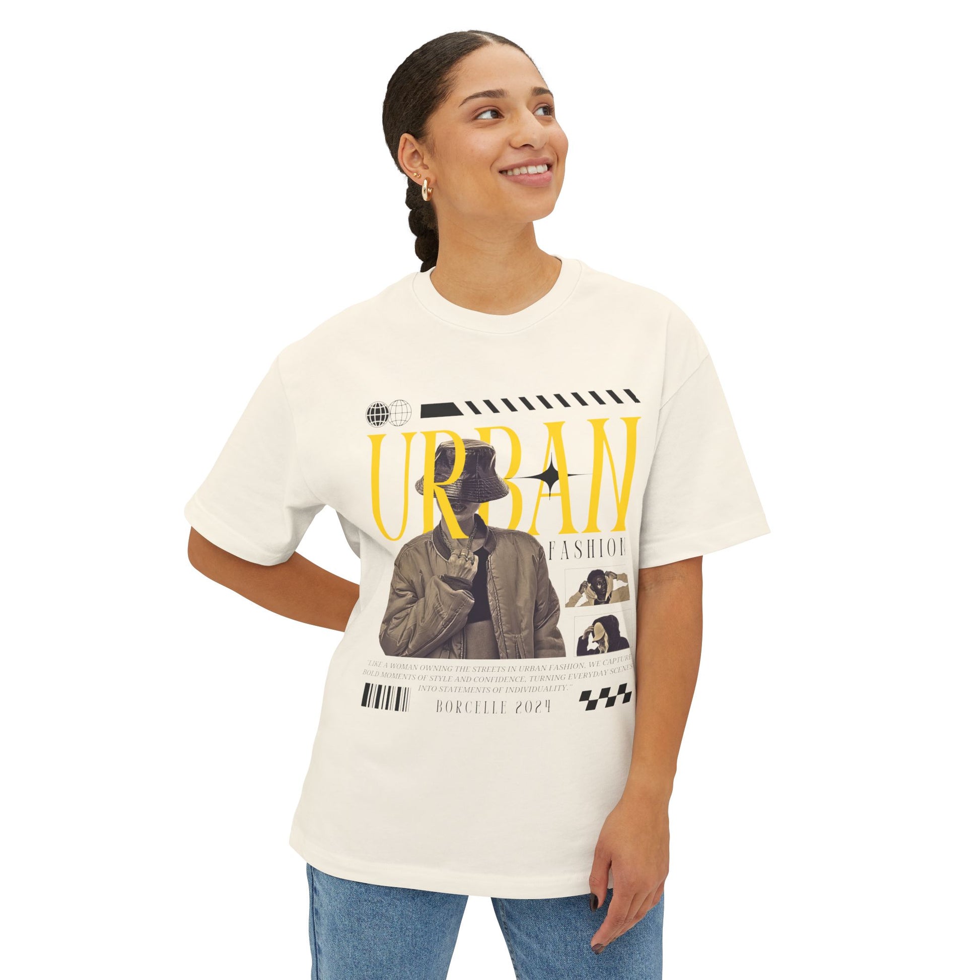 Urban Fashion Graphic Tee - Unisex Oversized Boxy Tee, Streetwear Top, Casual Wear, Stylish Gift, Trendy T-Shirt - Mi tienda