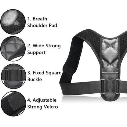 Adjustable Posture Corrector Back Support Strap Brace Shoulder Spine Support Lumbar Posture Orthopedic Belt - Mi tienda
