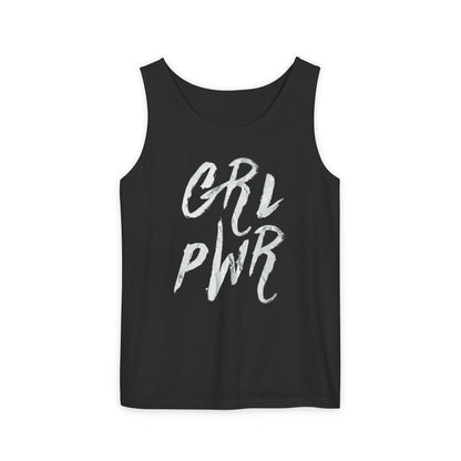 Empowering Girl Power Tank Top - Unisex Garment-Dyed Tee, Summer Vibes, Workout Shirt, Casual Fashion, Gift for Her