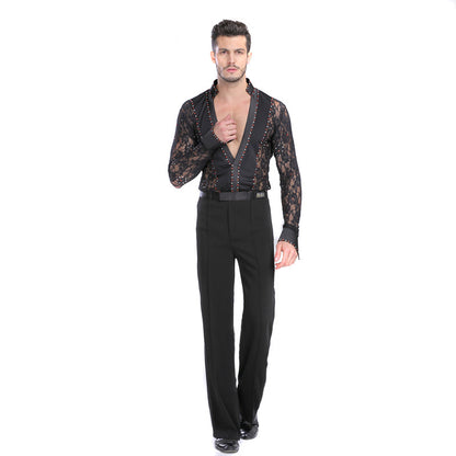 Modern Dance Cha Cha Dance Top And Pants Suit