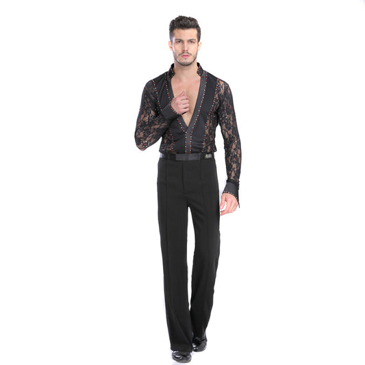 Modern Dance Cha Cha Dance Top And Pants Suit