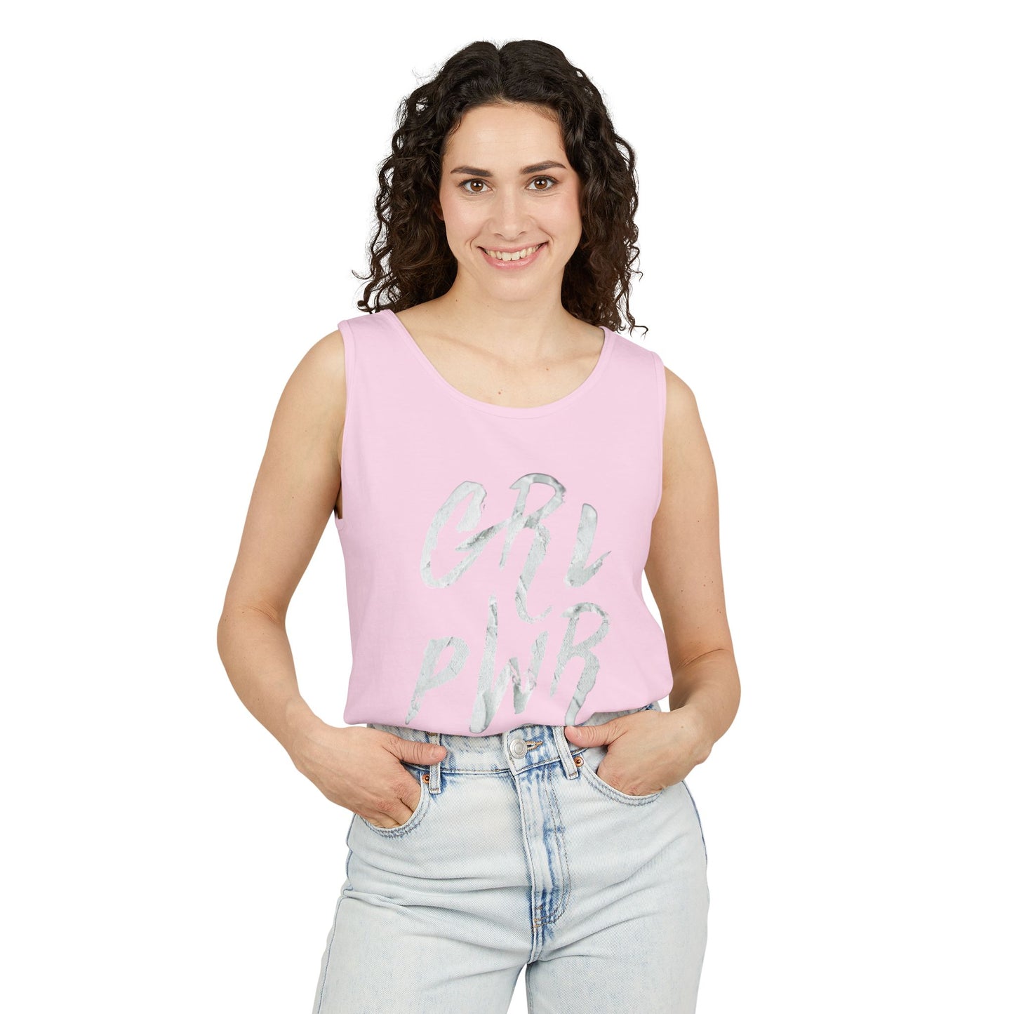 Empowering Girl Power Tank Top - Unisex Garment-Dyed Tee, Summer Vibes, Workout Shirt, Casual Fashion, Gift for Her