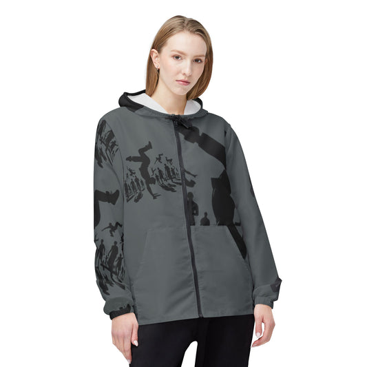 Unisex Hip Hop Culture Breaking, Streetwear Outerwear, Urban Fashion Zip-Up, Trendy Lightweight Coat