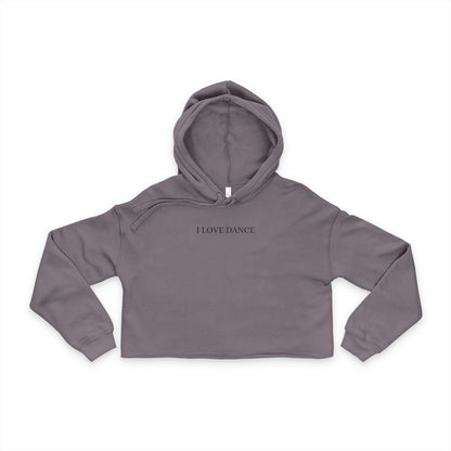 I Love Dance Women's Cropped Hoodie, Dance Apparel, Gift for Dancers, Casual Wear, Stylish Activewear, Trendy Sweatshirt - Mi tienda