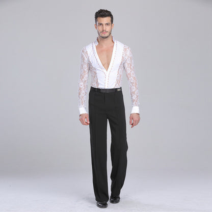 Modern Dance Cha Cha Dance Top And Pants Suit