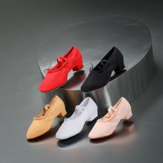 Canvas soft sole dance shoes