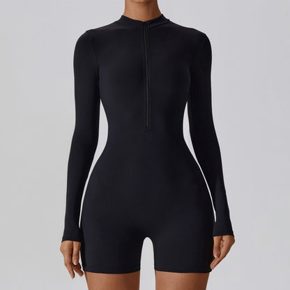 Long-sleeve Zipper One-piece Dance Fitness - Mi tienda