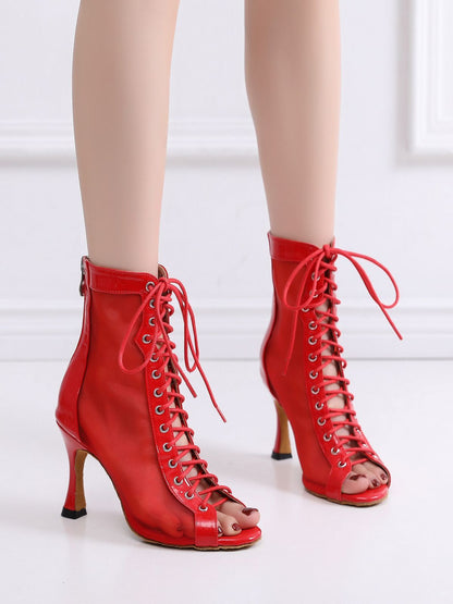Red Modern High Heel Latin Dance Shoes - Mi tienda