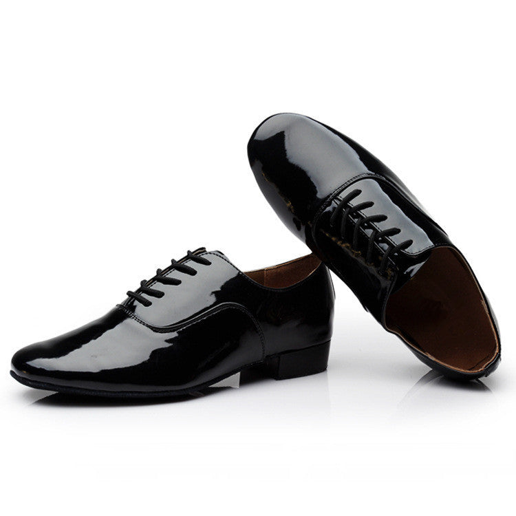 Men's Modern Dancing Shoes Leather Soft Bottom Men's Dance Shoe Latin Dance Shoes Dance Shoe Men's National Standard Square Friendship Dancing - Mi tienda