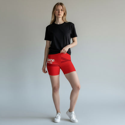 Trendy Women's Biker Shorts with Dance Silhouette Print